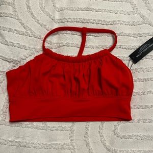 Andrea carola apparel dance top, red, NWT size youth 12